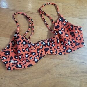 Leopard Print Bikini Top